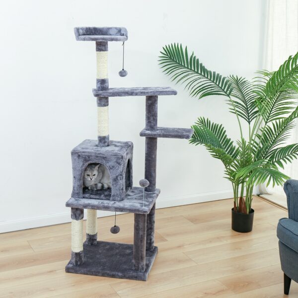 4687-oqi2vv.jpg Pet Climbing Frame with Hanging Ball