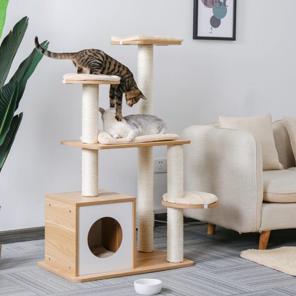 4687-poxmwx.jpg Pet Climbing Frame with Hanging Ball